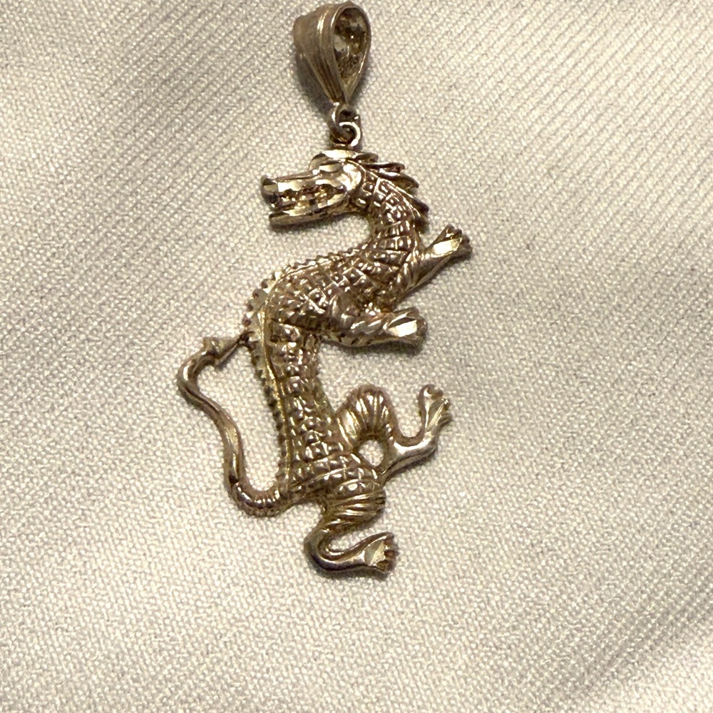 Silver  Dragon Pendant